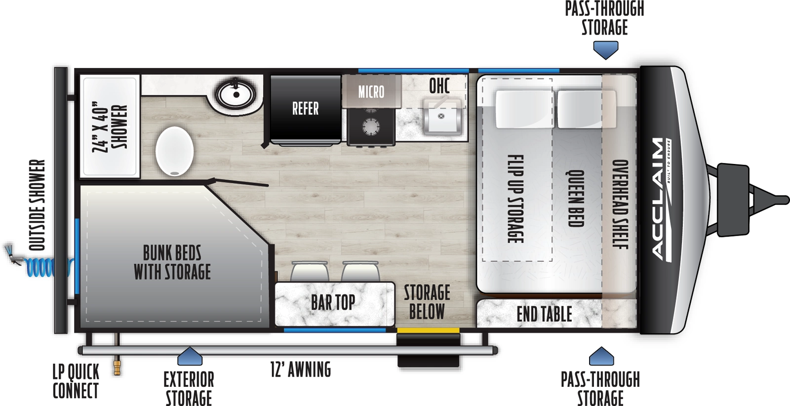 Acclaim 1610BHXLE Floorplan